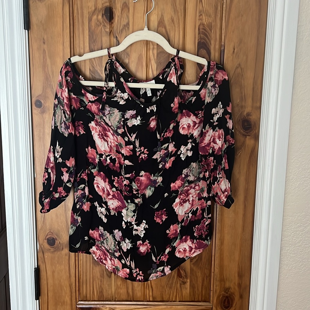 Floral off the shoulder blouse